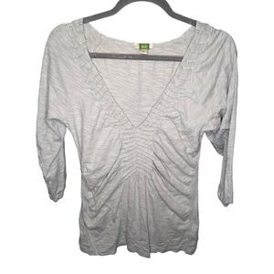 ETT TWA x URBAN OUTFITTERS Sage Gray Ruched Top Women's Medium